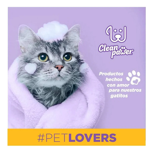 Shampoo Para Gato Clean Pawer En Seco Sin Enjuague 250 Ml