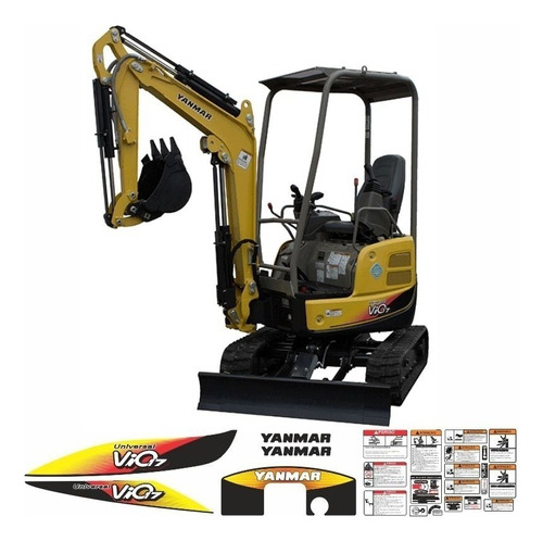 Adesivo Mini Escavadeira Yanmar Vio17