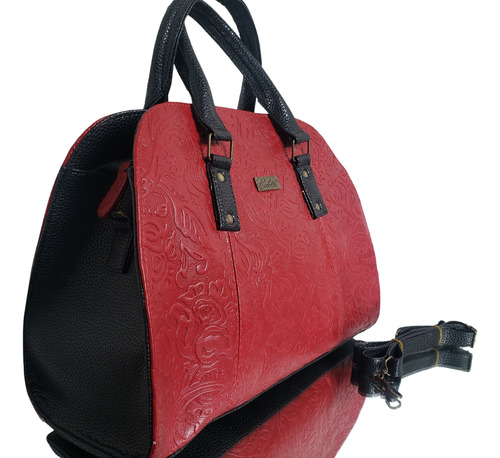 Bolsa Roja De Piel 100%