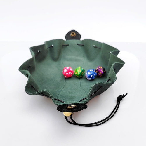 Bolsa De Dados Negra Y Verde Con Forma De Árbol Celta Dnd Gi