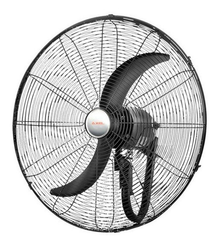 Imagen 2 de 2 de Ventilador de pared Axel AX-PAR30 negro con 2 palas color plateado de metal, 30" de diámetro 220 V