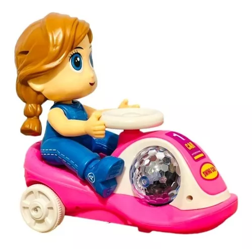 Moto Triciclo Menina Empina Gira 360° Luzes E Sons Personagem