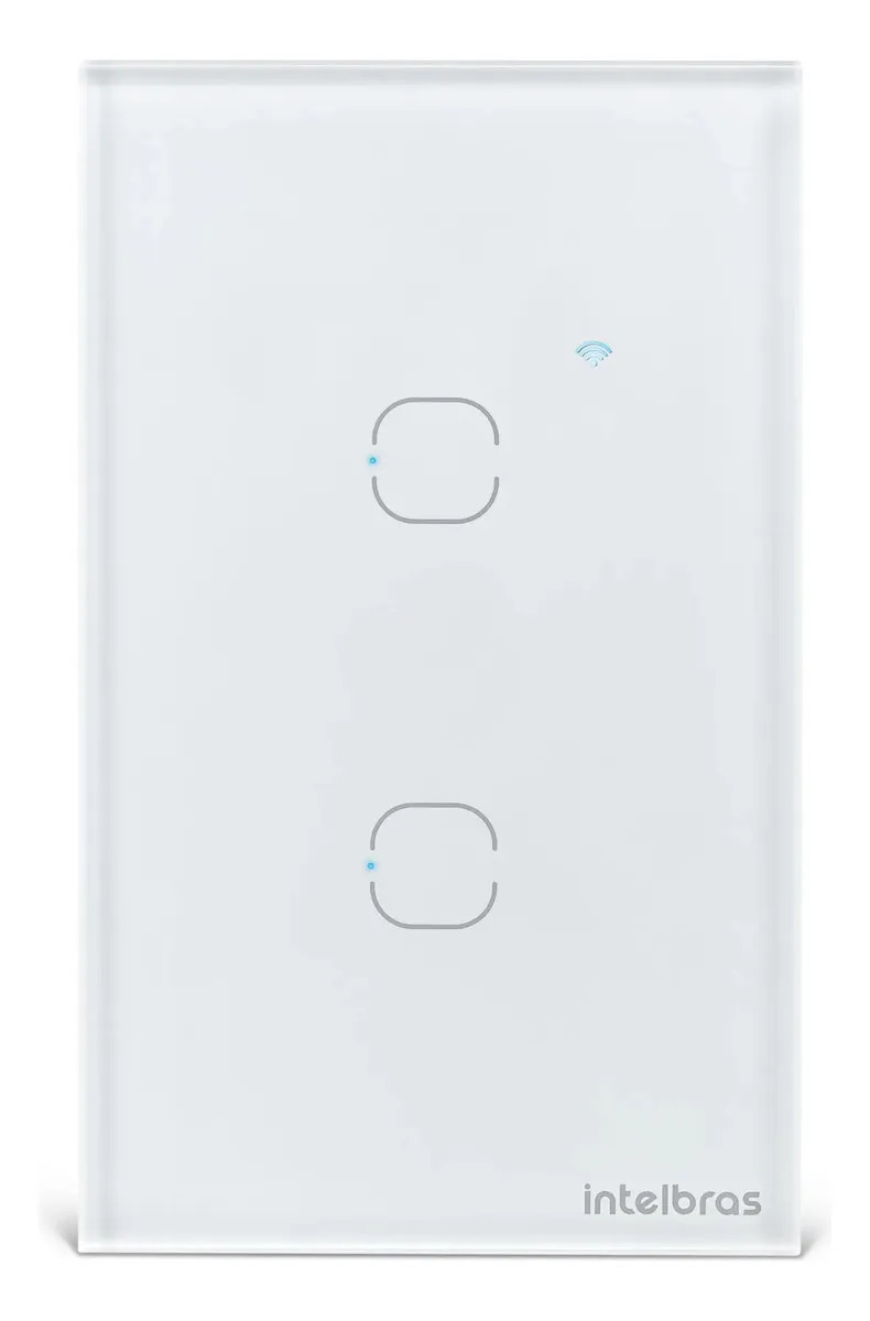 Interruptor Inteligente Touch WI-FI 2 Teclas Eiw 1002 Intelbras Branco