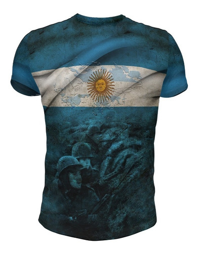 Imagen 2 de 2 de Remera Homenaje A Los Caídos En Malvinas Argentinas Mod 1
