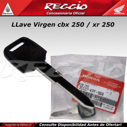 Llave Virgen Xr 250 / Cbx Twister Original - Reggio Motos .