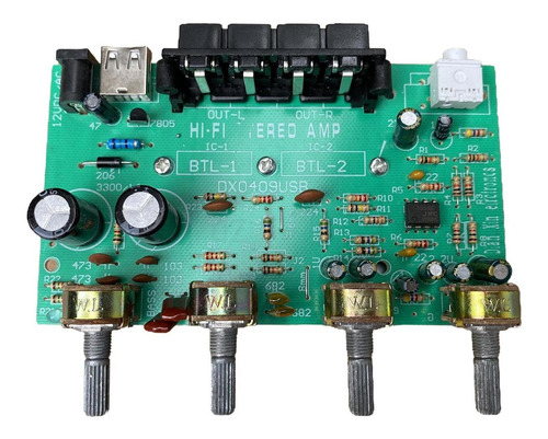 Dx0409 Dc 12v 2 Canales Audio Amplificador Esté De Del