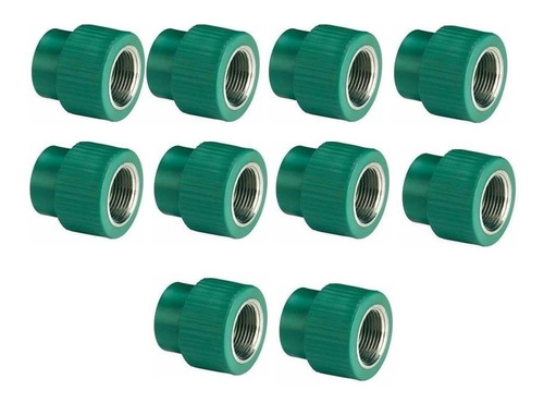 Tubo Cupla 25 X 3/4  Termofusion   Verde 10 Unidades