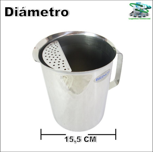 Imagen 4 de 9 de Jarra De Agua Acero Inoxidable Brinox 3 Litros Cocina Ksa