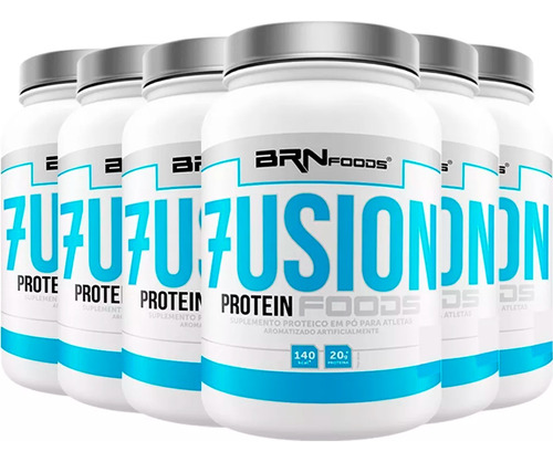 6x Protein Fusion Whey 900g - Kit Atacado Cx Fechada Sabor Chocolate