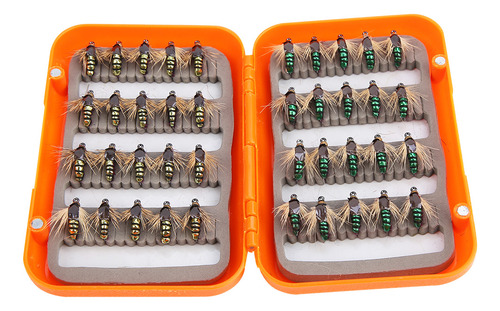 Moscas De Pesca Con Mosca, Juego De 40 Anzuelos Realistas Pa