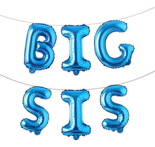 16  Multicolor Big Sis Globos Banner Foil Letters Mylar...