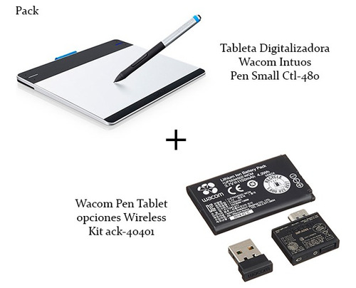 Pack Tableta Digitalizadora Wacom Opciones Wireless Kit Zxz
