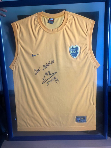 Camiseta Boca Firmada Por Diego Maradona