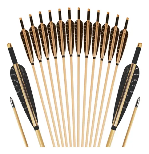 comprar Flechas De Madera Para Arco Recurvo Tradicional 12 Un.