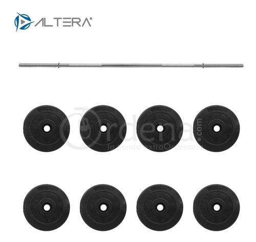 Imagen 3 de 8 de Banco De Pesas Altera Multiposiciones Kit De Discos Gym