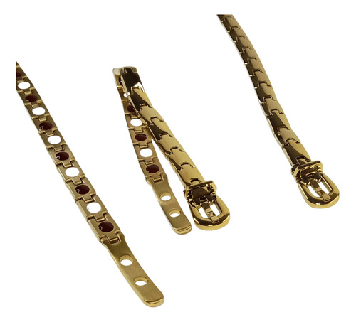 Pulsera Magnética Saludable Dorado Ysmgb-37