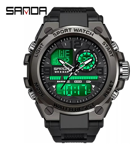 Reloj De Pulsera Sanda 6024b Con Correa De Resina