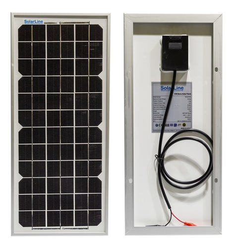 Panel Solar Fotovoltaico 10wp 10watts P/ Cargar Baterías 12v