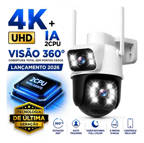 Câmera Wi-Fi Externa A28 com Dupla Visão