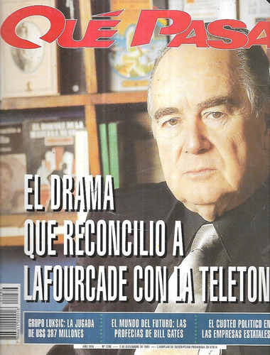 Revista Qué Pasa 1286 / 2 Diciembr 1995 / Lafourcade Teletón