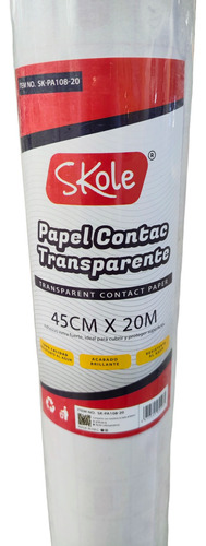 Papel O Rollo De Contact Transparente De 20metros X 45cm