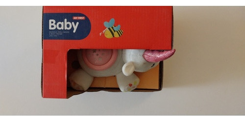 Unicornio Bebe Peluche Apego Juguete Con Sonido Y Luz Color Blanco