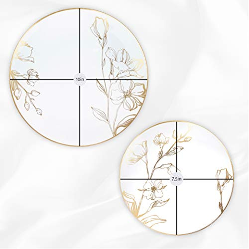 32 Piece Combo Plates Set Includes 16 7'' Inch Plates &...