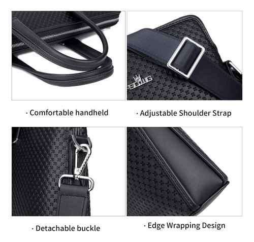 Maletin De Negocios Para Hombres Fsd.wg Color Negro Cuero