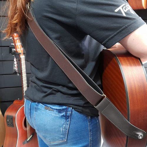Imagem 2 de 5 de Correia Basso Ecológica Ex32 Marrom Violão Guitarra Baixo