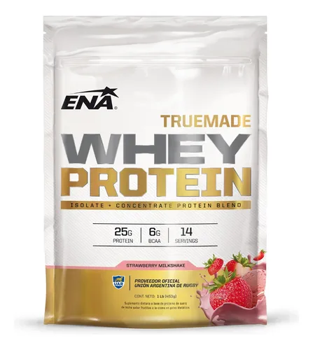 comprar Suplemento en polvo ENA Sport True Made proteínas sabor strawberry milkshake en sachet de 453g