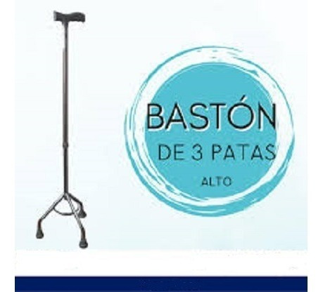 Imagen 2 de 10 de Baston 3 Patas Araña Base Copa Graduable Reforzados Estable