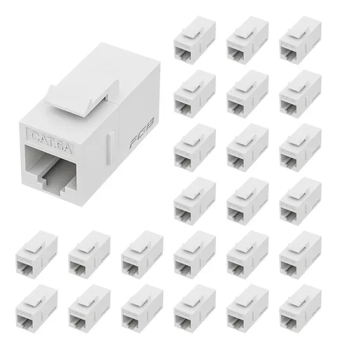 Lot De 4 Câbles LAN CAT 7 Keystone RJ45 10 Gbps - Prise Encastrée Blindée STP Sans Outil