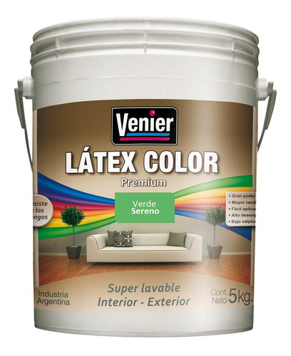 Latex Color Venier Verde Sereno 1,25 Kg