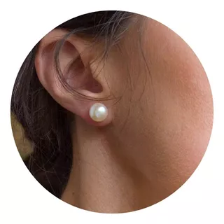 Arete Perla Del Río Original En Plata 950 Para Mujer - 11 Mm