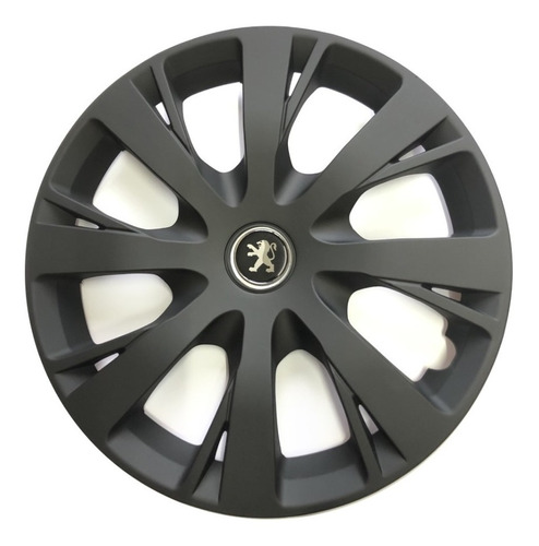 Juego 4 Tazas De Rueda Negra Peugeot 208 307 Rodado 15