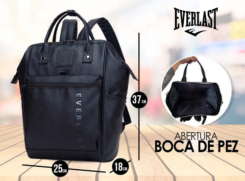 Imagen 3 de 10 de Cartera Mochila Everlast Mujer Anti-robo Espalda Urbana Lady