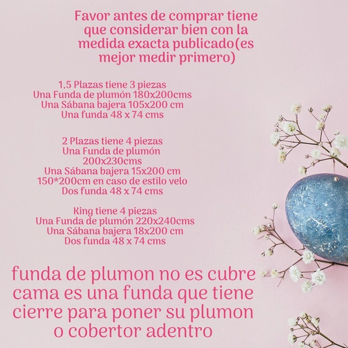 Juego Ropa De Cama Sabana +funda De Plumon 2 Plazas Bys33