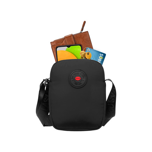 Morral Las Oreiro Bandolera Urbana Tela Acolchada Ideal Celular Llaves Billetera Chica