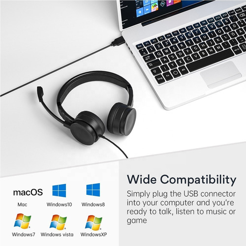 Audífono Gamer/ejecutivo Hs-391 Con Micrófono, Conexión Usb
