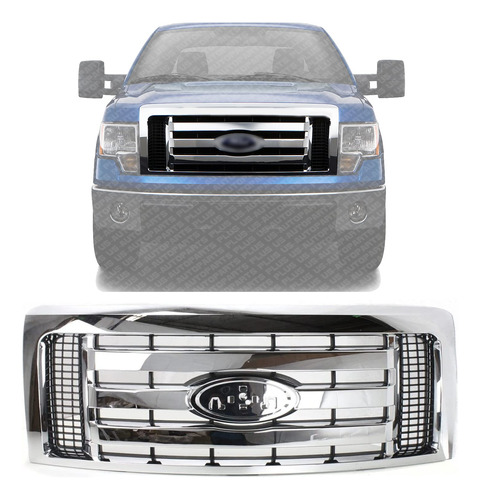 Rejilla Delantera Cromada Repuesto Directo Para Ford F-150