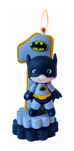 Vela Topo De Bolo Batman Lego Em Biscuit