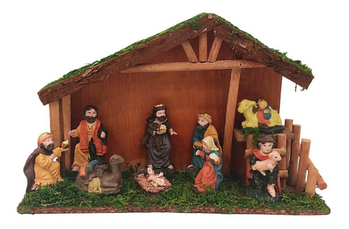 Pesebre Madera Arbol Navidad Decoracion G - Sheshu Navidad