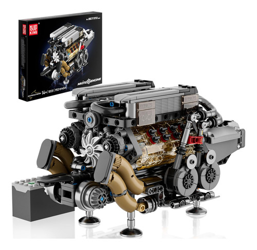 Kit De Motor Mould King W16 Twin V8 Visible, Motor De Coche,