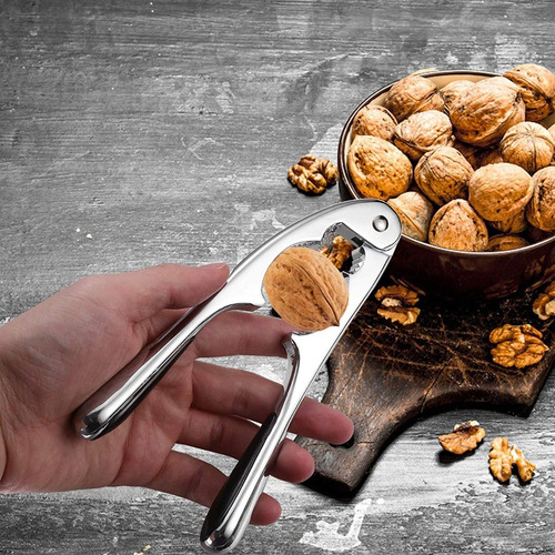 Pinza Quebrador Nueces Cascanueces Abre Frascos Acero Inox Color Plateado