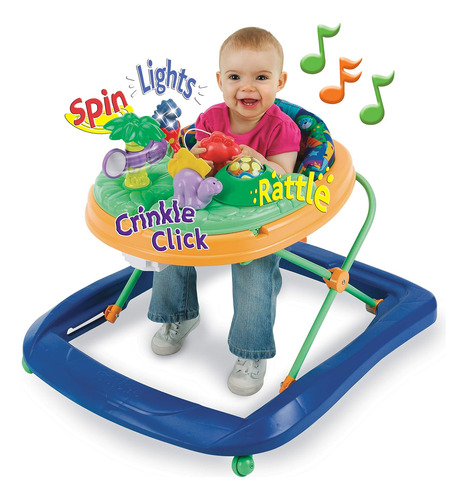 Seguridad 1er Dino Sounds N Luces Discovery Baby Walker Con