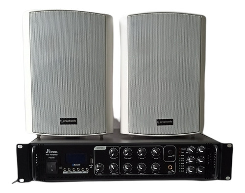 Sistema Audio Sonido Ambiental Amplificado + 8 Bafles 6puLG