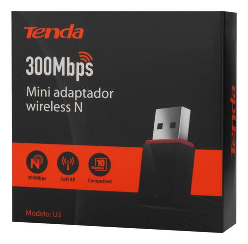 Adaptador Usb Wifi N Tenda 300mbps U3 Nuevo En Caja