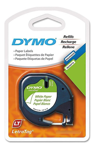 Dymo  Cinta Autoadhesiva De Papel Blanco Para Etiquetadoras.