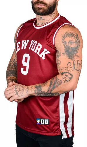 Regata Basquete M10 NY New York Listrada Branco - Outros Moda e