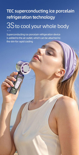 Ventilador Portatil Rosa 3600mah Ajustable